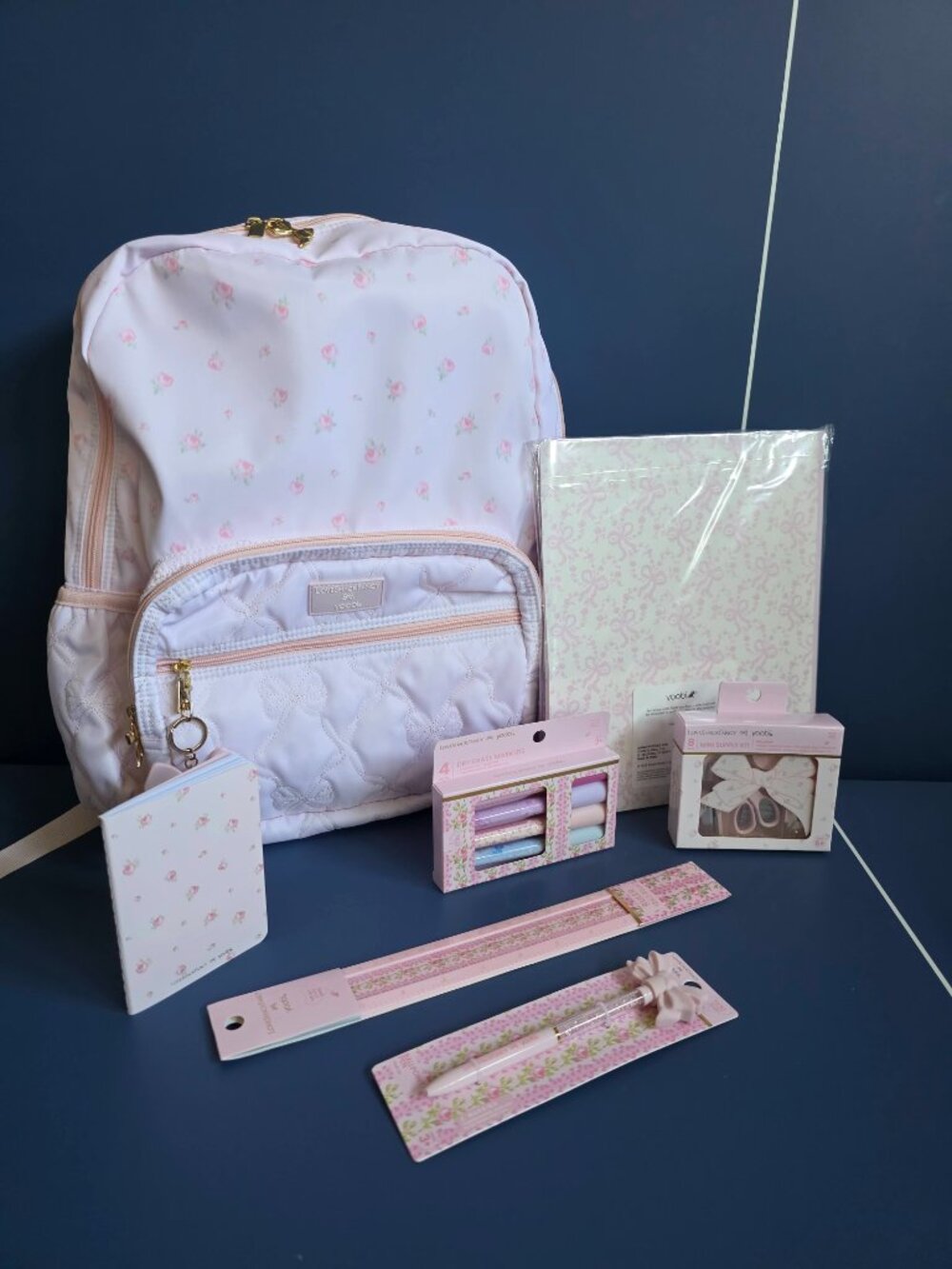 LoveShackFancy Target Yoobi Heirloom Ditsy School Supply BUNDLE Backpack 8 Lot